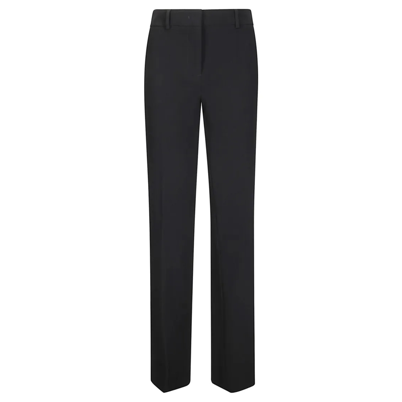 Alberto Biani  Straight Leg Trousers With Regular Waist Black