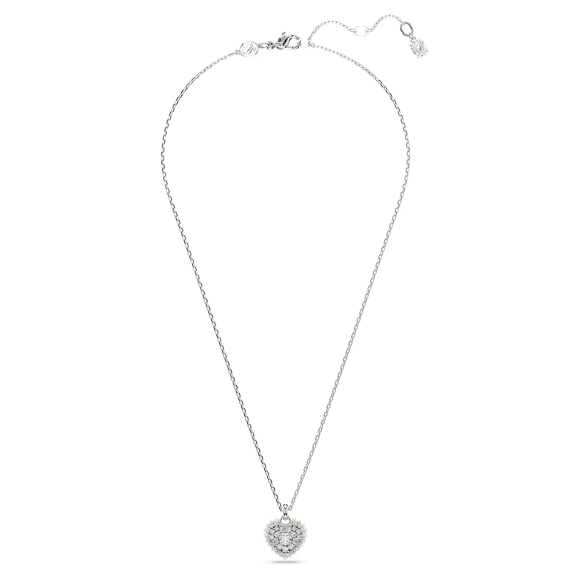 Swarovski Mittellange Halskette Hyperbola pendant, Heart, Rhodium plated White (Image 3)