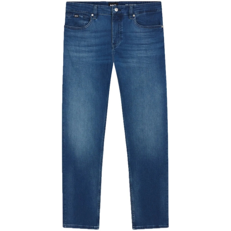 Boss Slim-Fit-Jeans H-Delaware Cashmere Touch Mid Blue blau