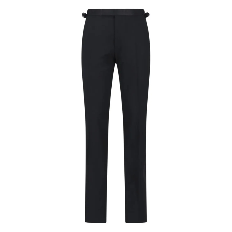 Tom Ford Pantalon Tailored Black Trousers With Flat Waistband Black