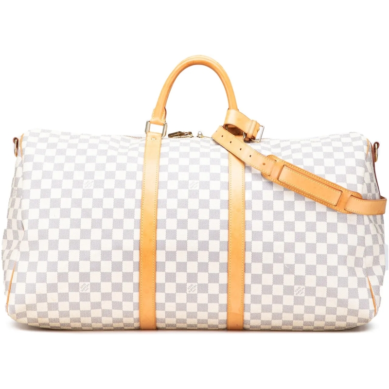 Louis Vuitton Sac week-end Damier Azur Keepall Bandouliere 55 weiß