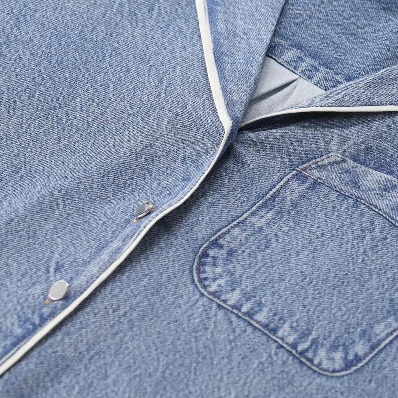 Rag & Bone Chemisier Hemdbluse in Denim-Optik blau(Image 3)