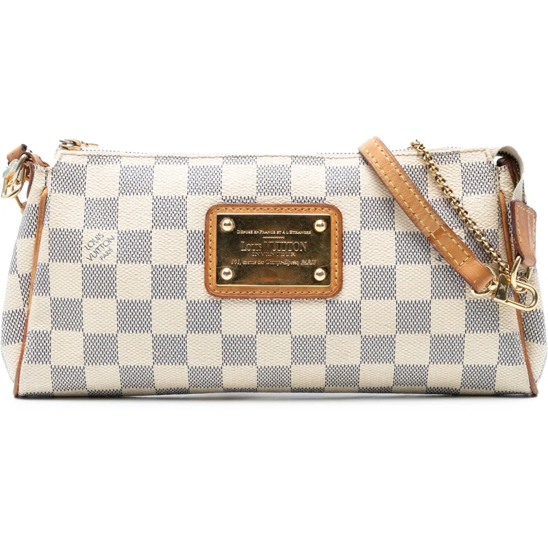 Louis Vuitton Schultertasche Damier Azur Eva weiß