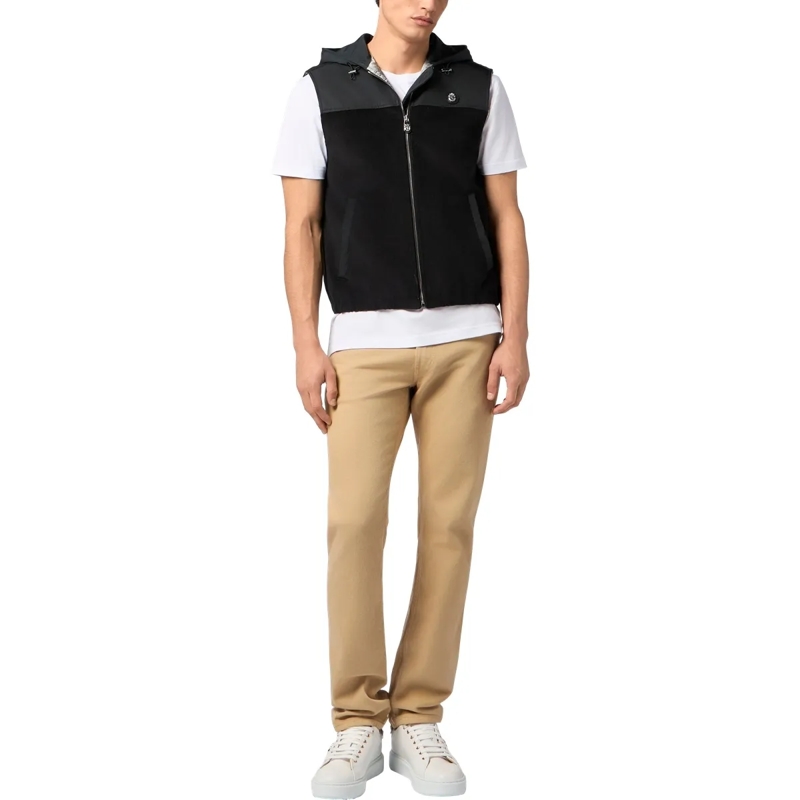 BILLIONAIRE Weste Velvet Nylon Short Vest schwarz(Image 4)