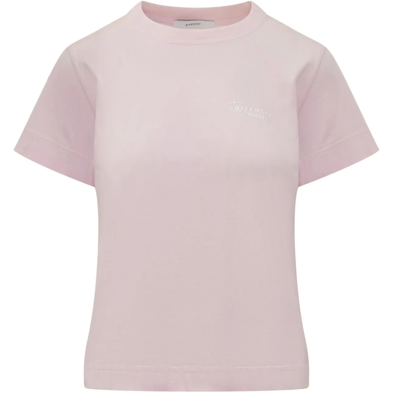 Givenchy T-shirt T-Shirt Logo Ricamato rose