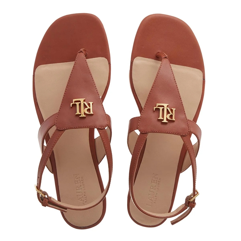 Lauren Ralph Lauren Sandalen Everley Sandals Flat Sandal Lauren Tan(Image 6)