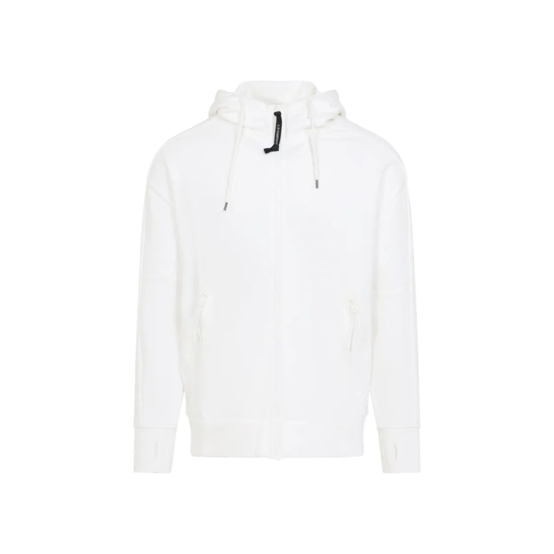 CP Company  Hooded Sweatshirt With Functional Goggles Detail White