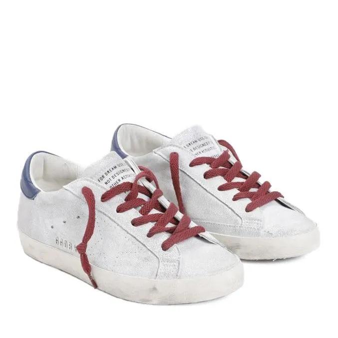 Golden Goose Low-Top Sneaker - Superstar Silver And Blue Cow Leather Sneakers - Gr. 37 (EU) - in Weiß - für Damen