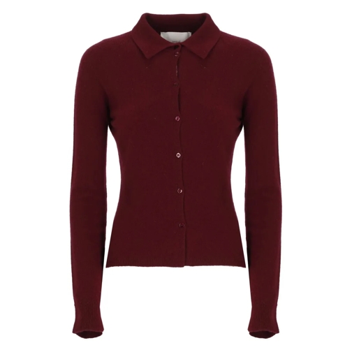 Vanise Bordeaux Cashmere Cardigan Burgundy Strickjacke