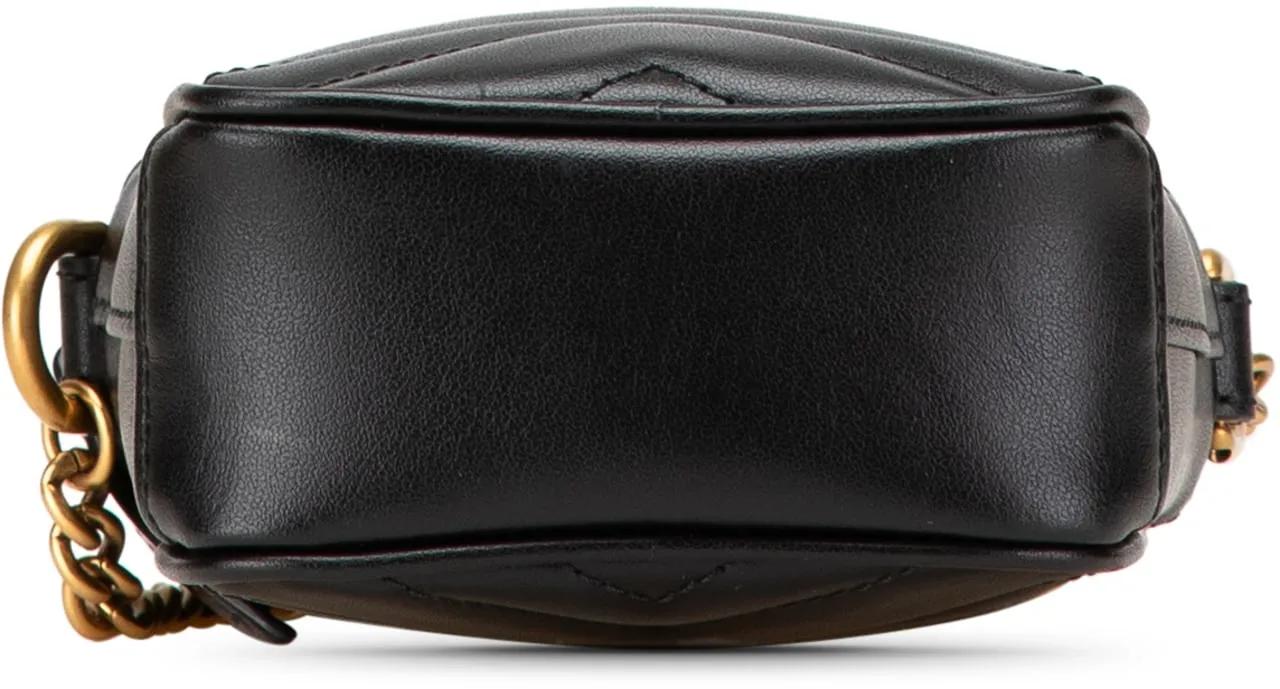 Thumbnail - Gucci Hobo Bags - 2016-present Mini GG Marmont Matelasse Leather Cro - Gr. unisize - in Schwarz - für Damen