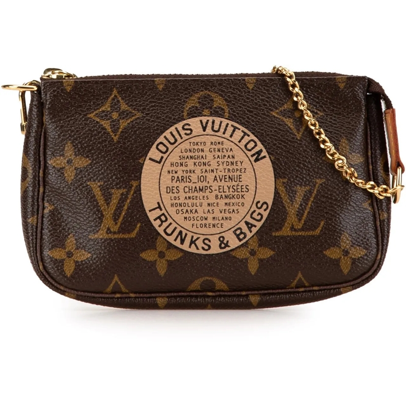 Louis Vuitton Sac à bandoulière Monogram Trunks and Bags Mini Pochette Accessoires braun