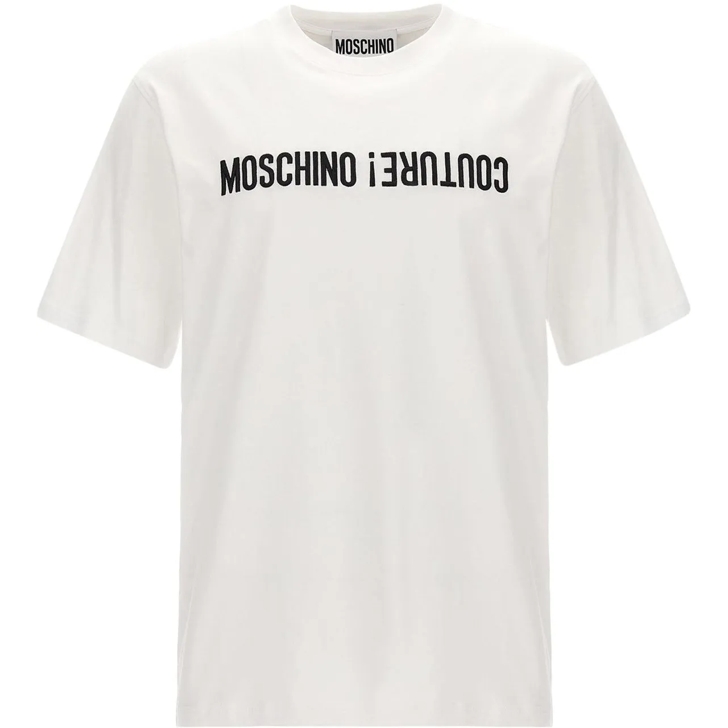 【送料&関税込】Moschino Upside Down Logo T-shirt Moschino Upside Down Logo T-Shirt White | Legere Oberteile
