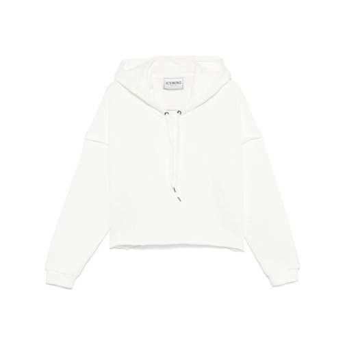 Iceberg Shirts Crop Sweatshirt White