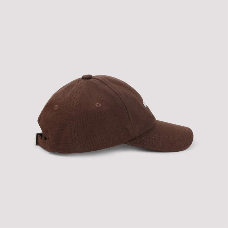 Jacquemus Hut Textured Cotton Baseball Cap Brown(Image 2)