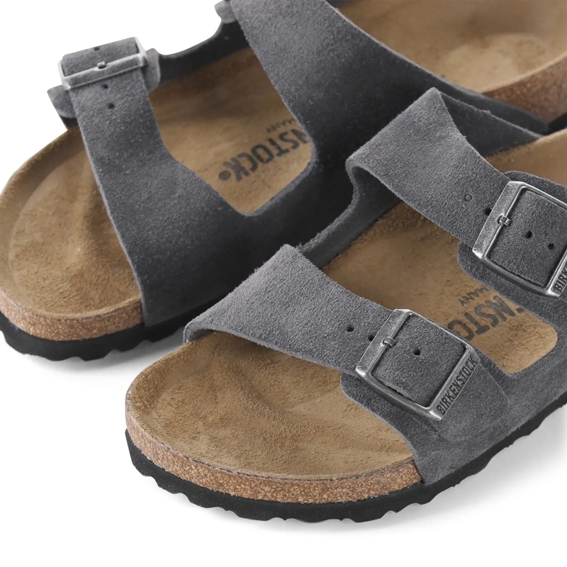 Birkenstock Schnürschuhe Sandalen Arizona aus Veloursleder grau(Image 3)