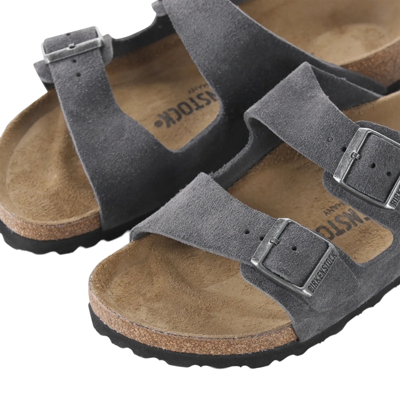 Birkenstock Chaussures à lacets Sandalen Arizona aus Veloursleder grau(Image 3)