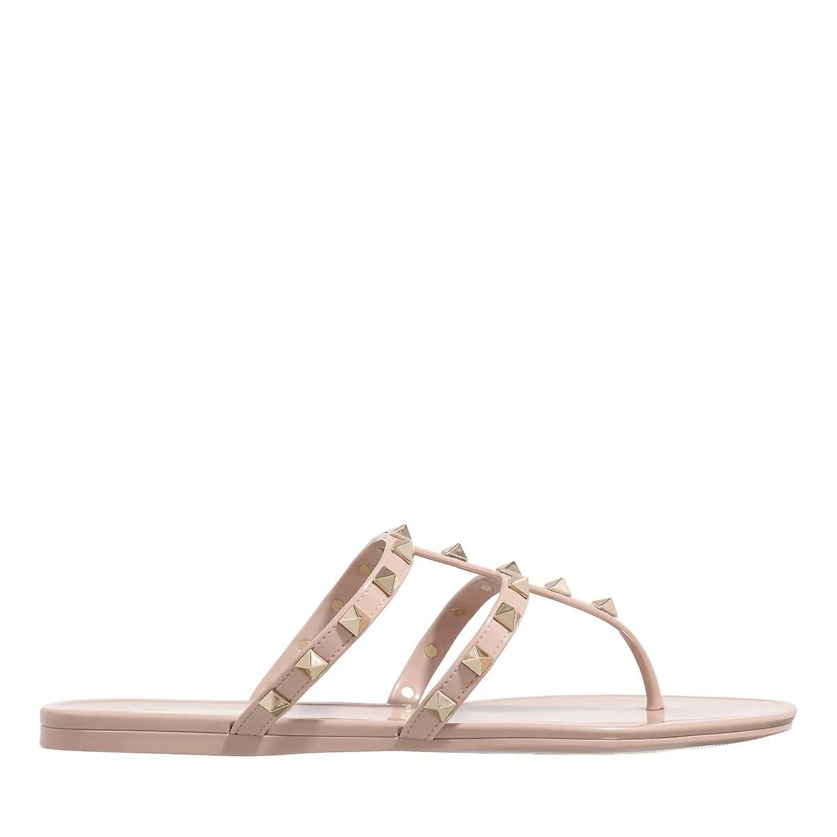 Valentino Garavani Sandalen - Rockstud Thong Summer - Gr. 36 (EU) - in Gold - für Damen - aus Synthetisches Material & Synthetisches Material & Lack &