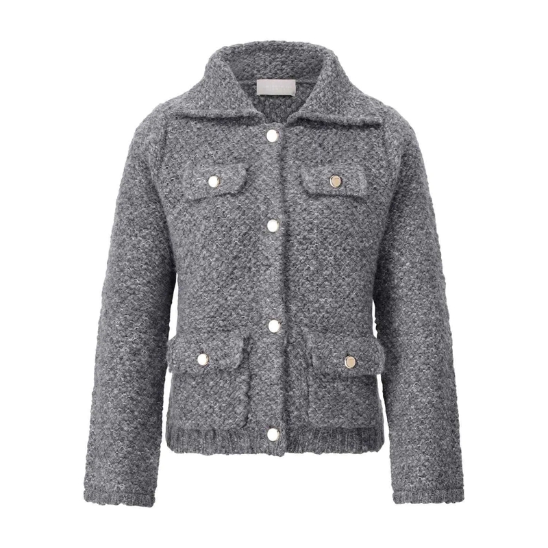 Hemisphere Vest Strickjacke aus Alpaka-Mix Grau