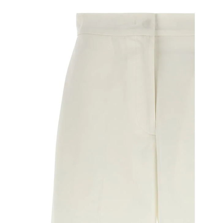 パンツ Fabiana Filippi Mid-Waist White Cotton Trousers Fabiana Filippi Mid-Waist White Cotton Trousers White