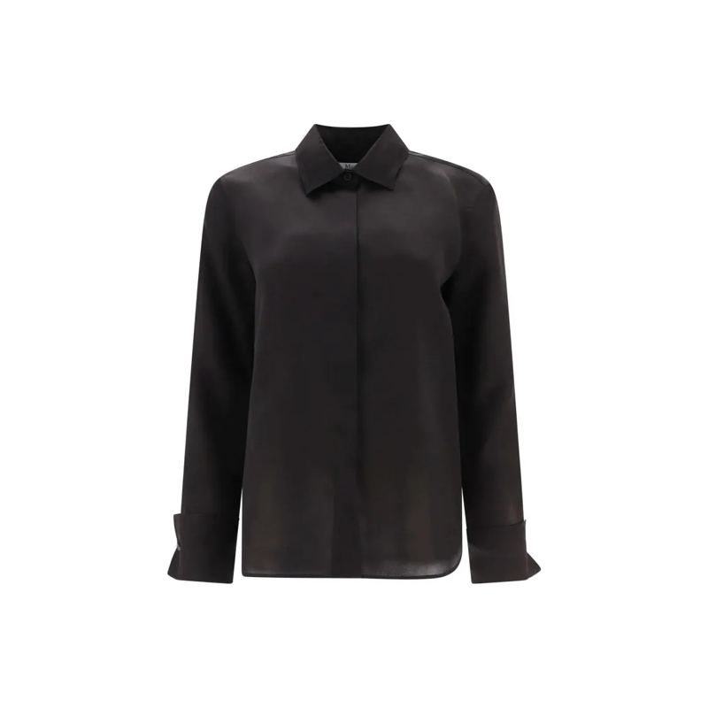 Max Mara Overhemd 'Nola' Silk Shirt Black