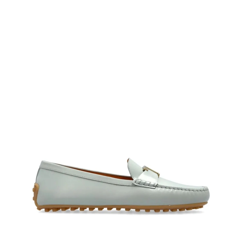 Tod's Ballerinas Moccasin-Style Flat Shoes With Flexible Rubber Sol Green