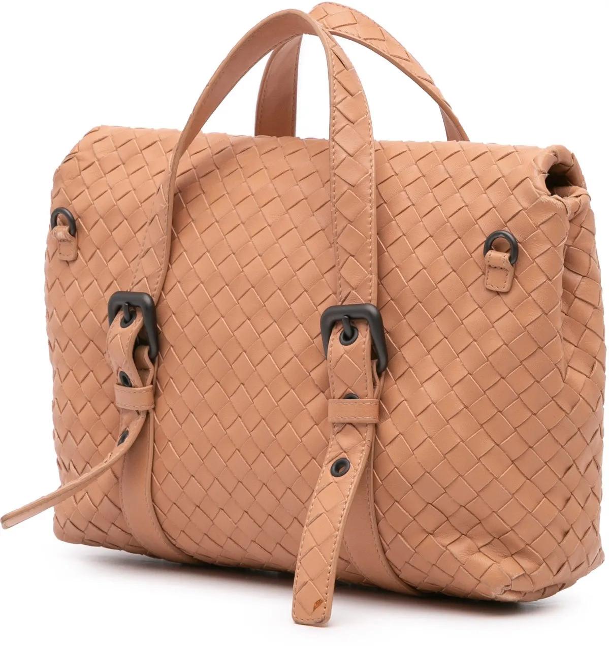 Thumbnail - Bottega Veneta Hobo Bags - Intrecciato Flap Satchel - Gr. unisize - in Braun - für Damen