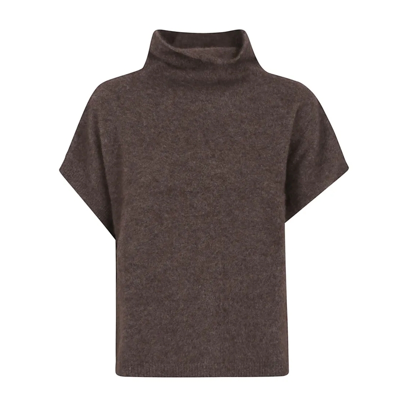 P.A.R.O.S.H. Pull à col roulé High Neck Raccoon Sweater Brown