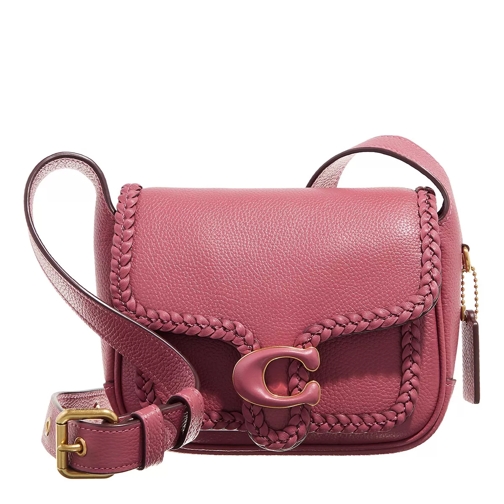 Coach Braided Trim Polished Pebble Tabby Messenger 19 Rouge Borsetta a tracolla