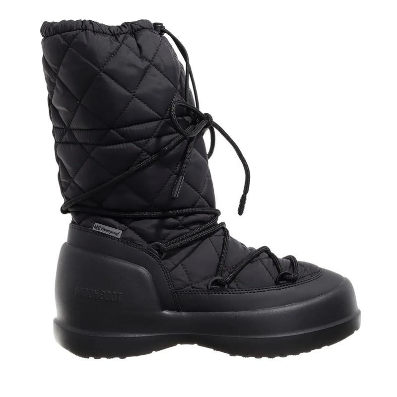Moonboot Winterboots Mb Mezzaluna Quilted High Boot Wp Black