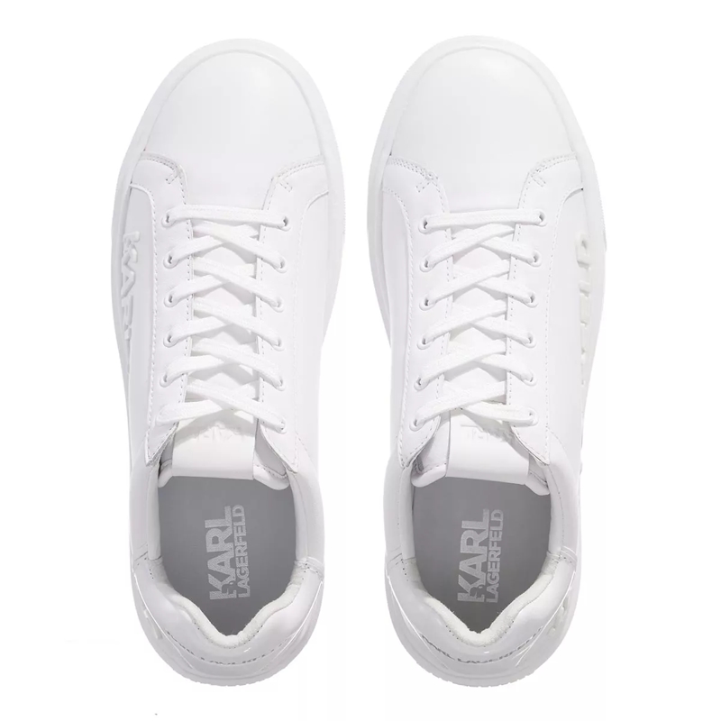 Karl Lagerfeld Low-Top-Sneaker MAXI KUP Karl Inkekt Logo Lo White Leather Mono(Image 4)