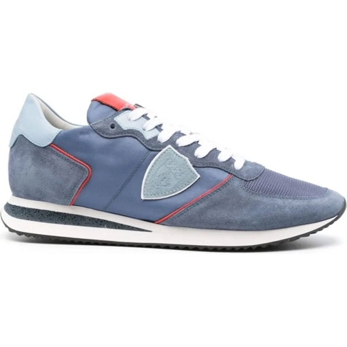 Philippe Model Low-Top Sneaker mid blauwe - rode sneakers blau