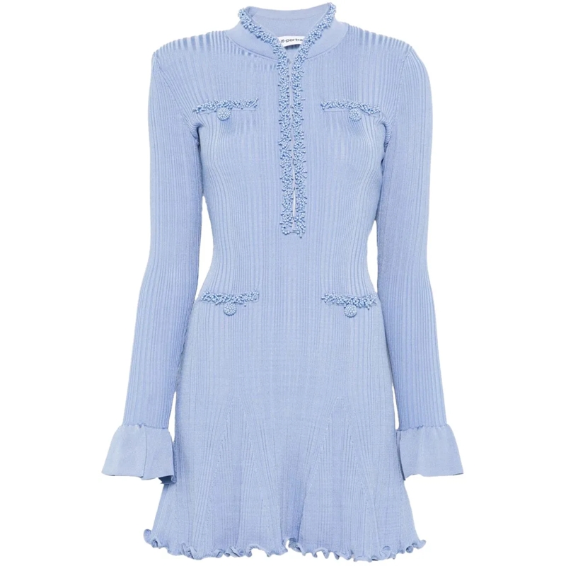 Self Portrait Minikleid Dresses Clear Blue blau
