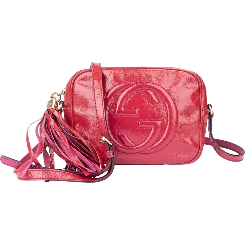 Gucci Schultertasche Gucci Patent Leather GG Soho Crossbody Bag mehrfarbig