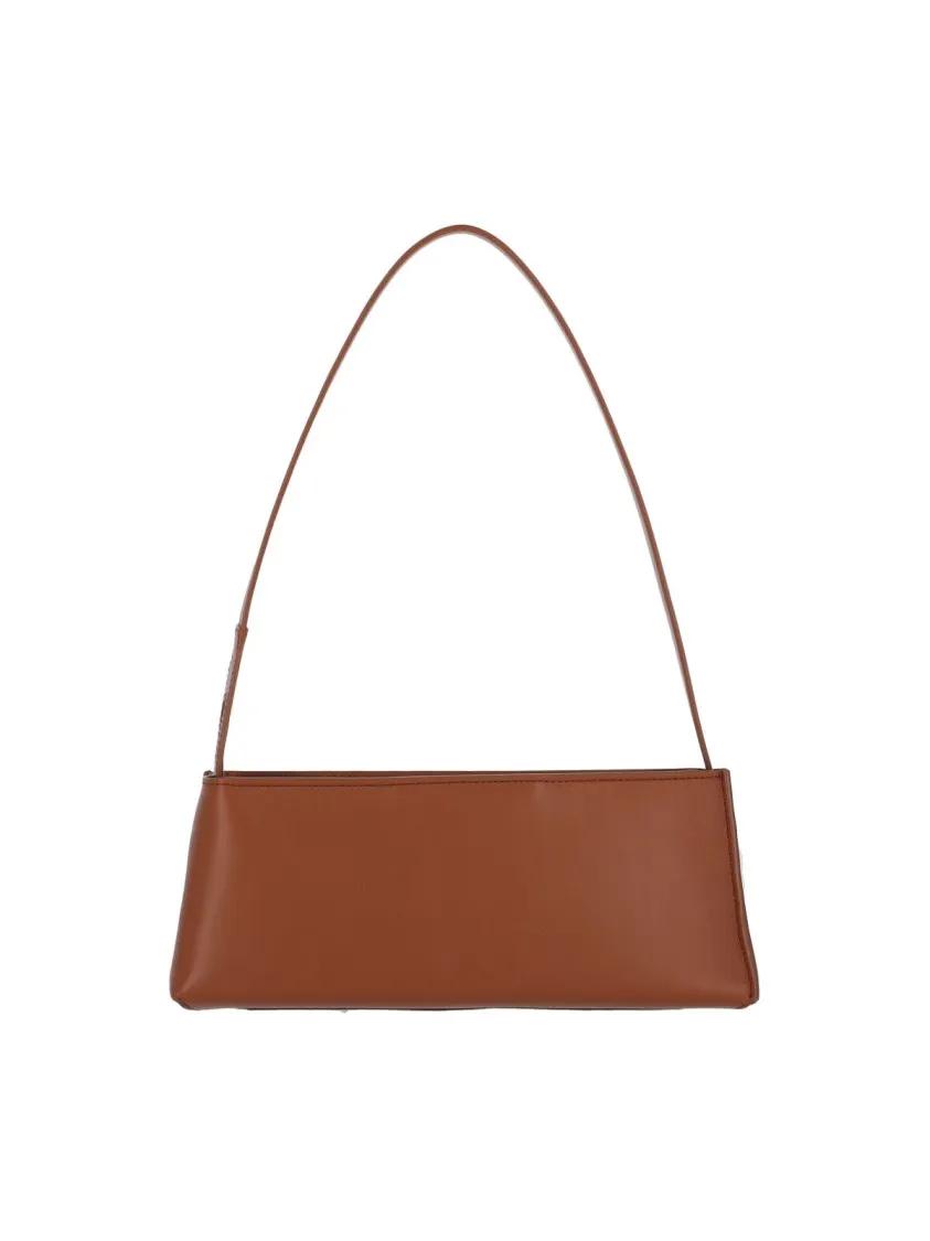 Marni Shoppers & Totes Brown Calfskin Leather Bora "Museo" Bag in bruin