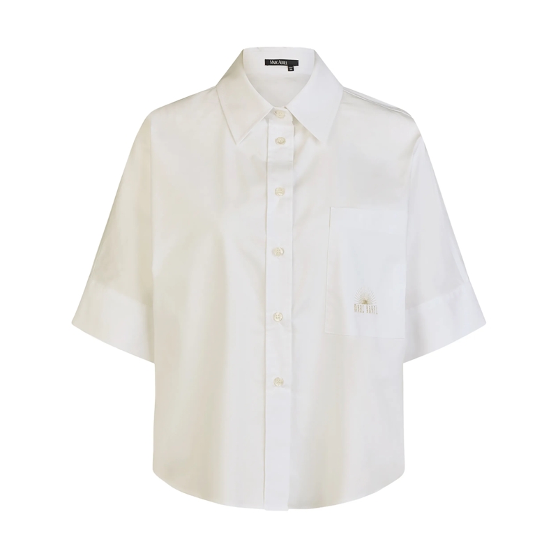 Marc Aurel Bluse Oversize Hemd weiss