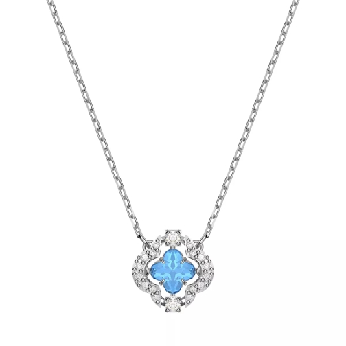 Swarovski Sparkling Dance Clover Rhodium plated Silver Short Necklace