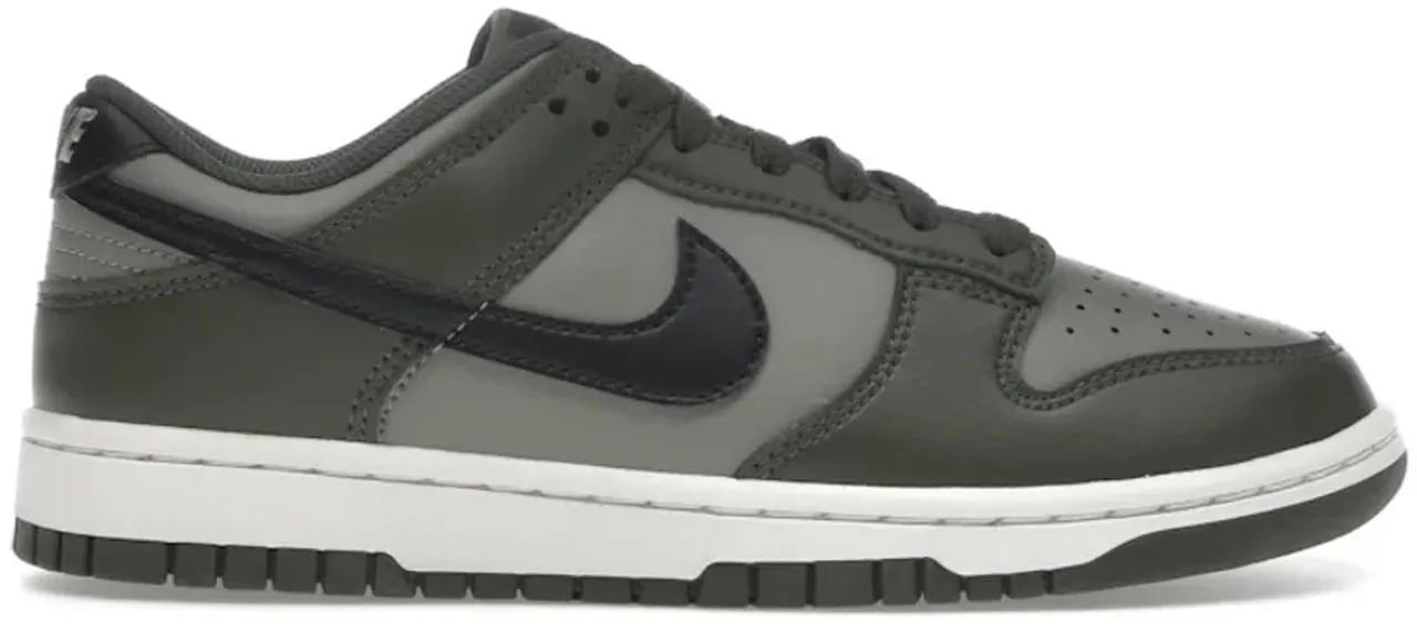 Nike Low-Top Sneaker - Nike Dunk Low Retro Light Army Cargo Khaki - Gr. 44 (EU) - in Schwarz - für Herren