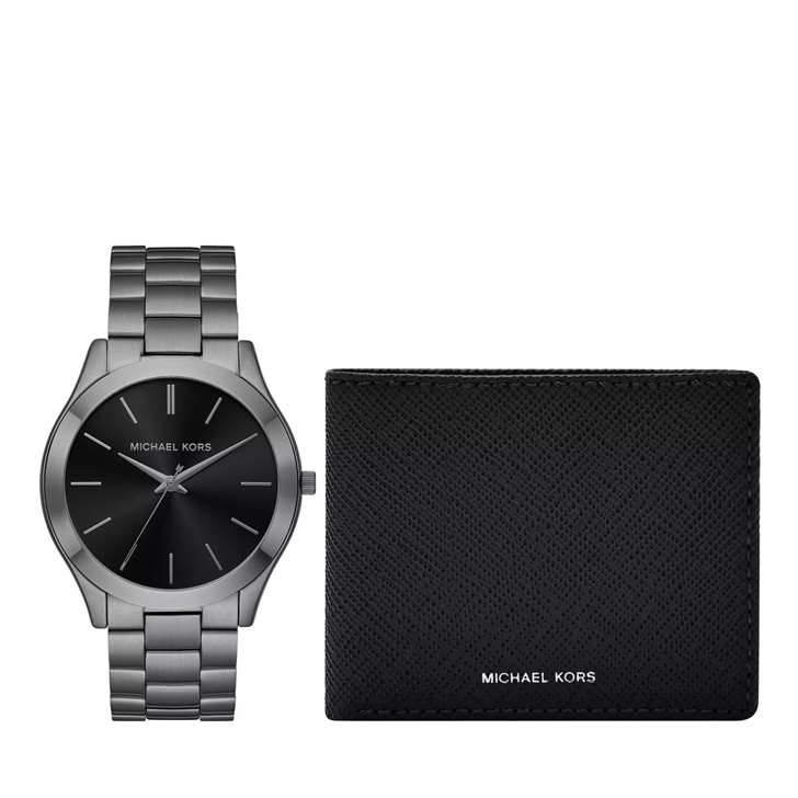 Michael Kors Slim Runway Dreizeiger Edelstahluhr und Geldb rse