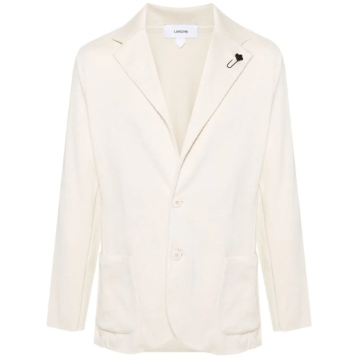 Lardini Blazer Light Beige Cotton Jacket Neutrals