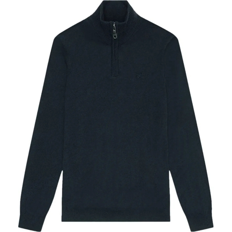LYLE & SCOTT  Lyle & Scott Tonal Eagle Merino Quarter Zip Ju blau