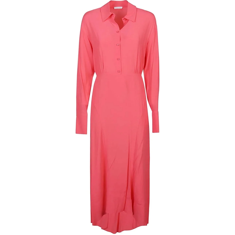 Patrizia Pepe Robe midi Long Sleeve Dress Pink & Purple rose