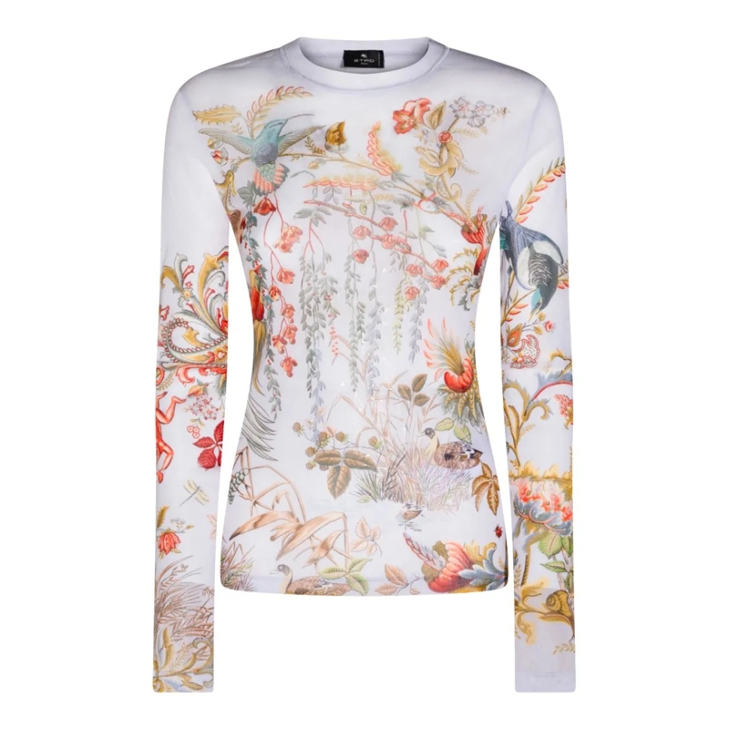 Etro Top met lange mouwen Women's Top With Classic Silhouette White