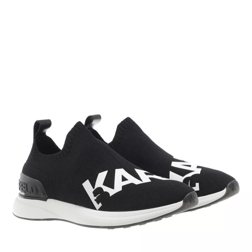 Karl Lagerfeld FINESSE Legere Lo Logo Black Knit Textile Slip-On Sneaker