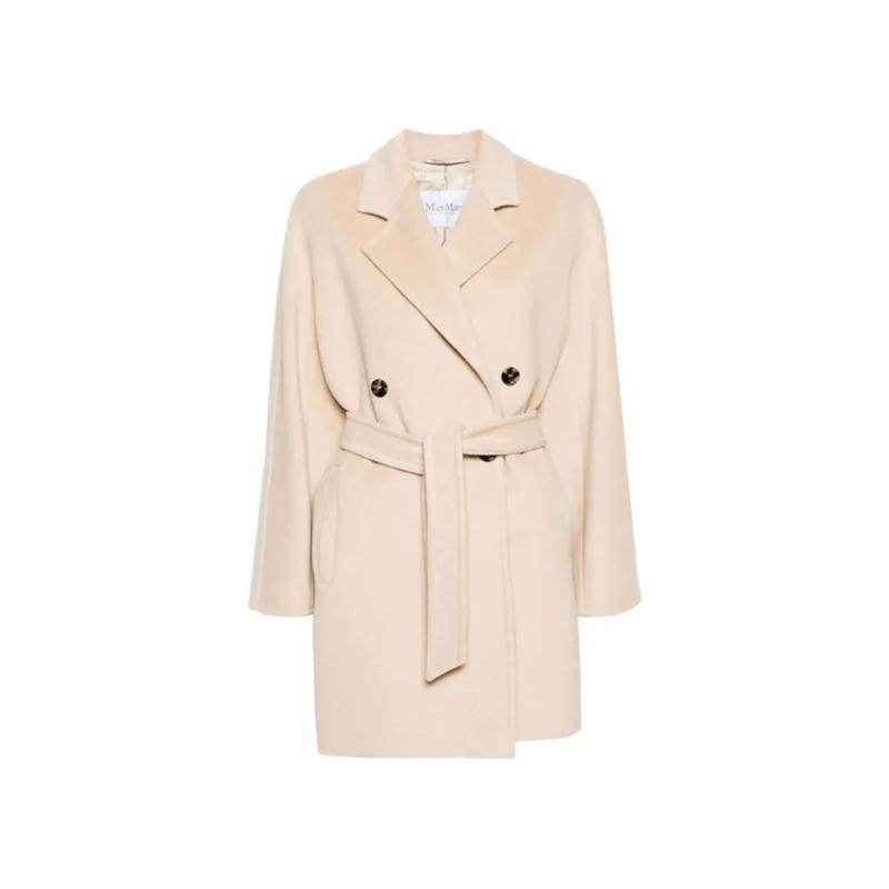 Max Mara Wintermantel Oversized Wool And Cashmere Coat With Lapel Collar Neutrals