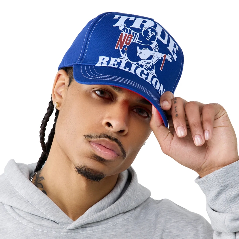 True Religion Hut - Verstellbare Riemen am Hinterkopf- Verstärktes  blau