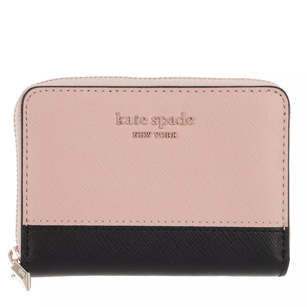 Kate Spade New York Spencer Saffiano Leather Zip Card Case Warm Beige