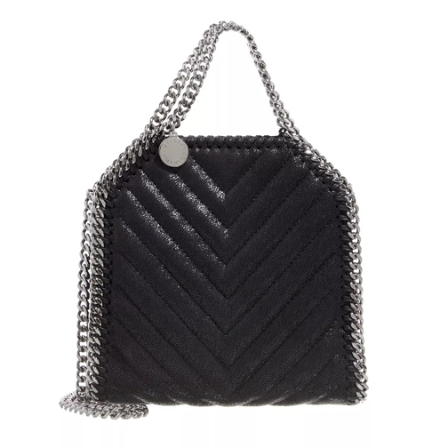 Stella McCartney Tiny Falabella Shaggy Deer Quilted  Black Borsetta a tracolla