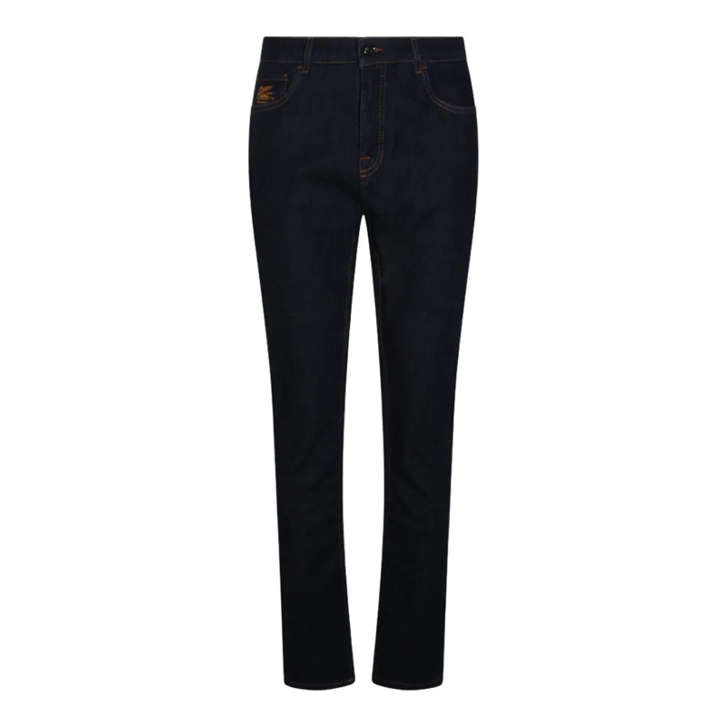 Etro Jeans Straight-Leg Denim Jeans With Traditional Five-Poc Blue
