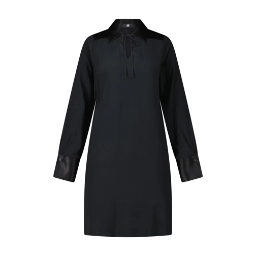 Riani Mini robes Blusenkleid aus Crêpe-Stoff mit Seide Schwarz