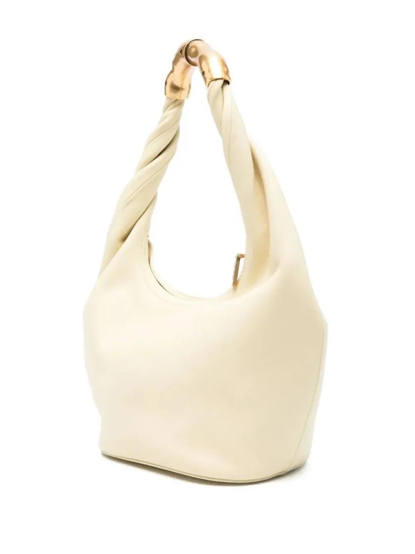 Cult Gaia Shoppers & Totes Rounded Calf Leather Tote Bag in beige